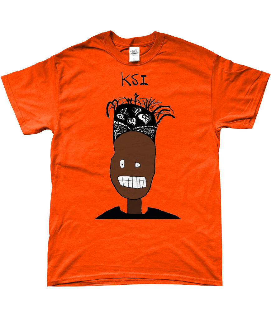 KSI on colour Orange T-Shirt